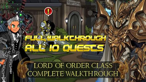 AQW Lord Of Order Class Full Walkthrough (All 10 Quests!).